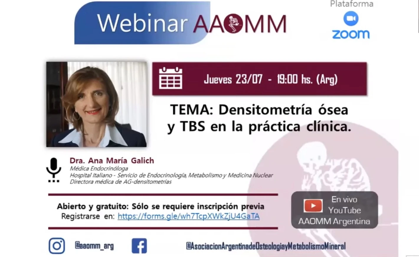 Charla médica de Ana María Galich.